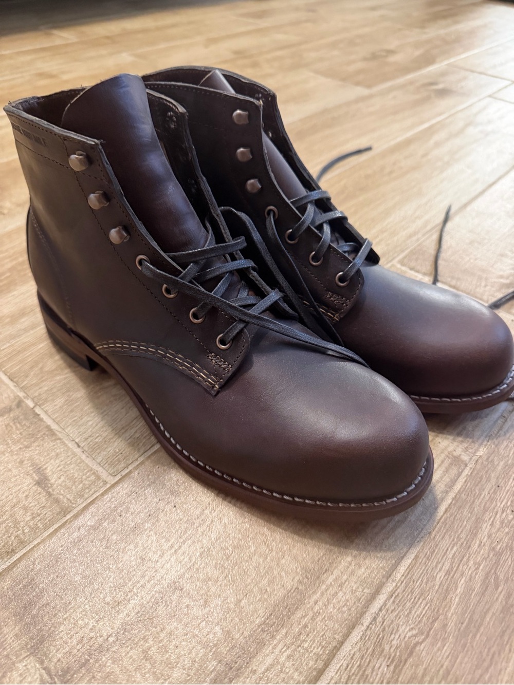 Wolverine 1000 Mile Original Boots Brown Leather W05301 Men’s 10 D